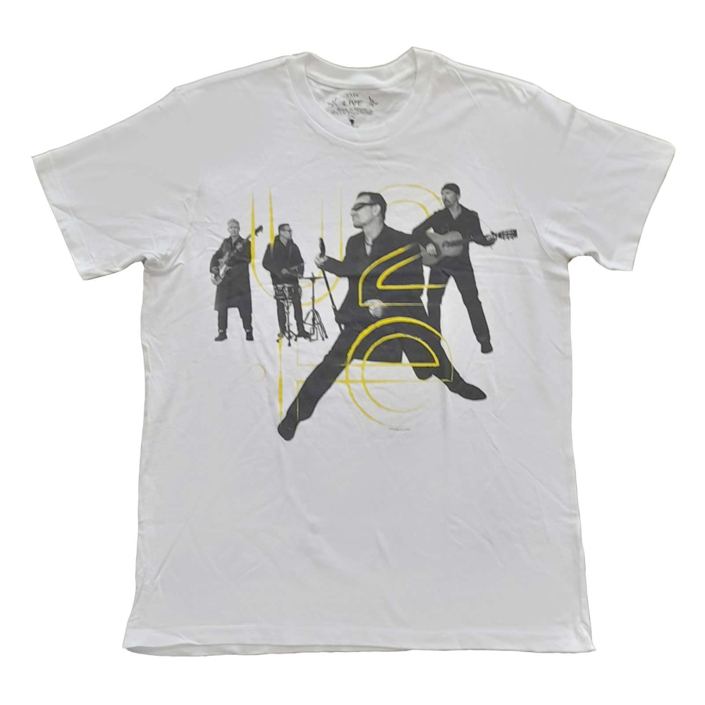U2 - Live Action Heren Tshirt - Wit